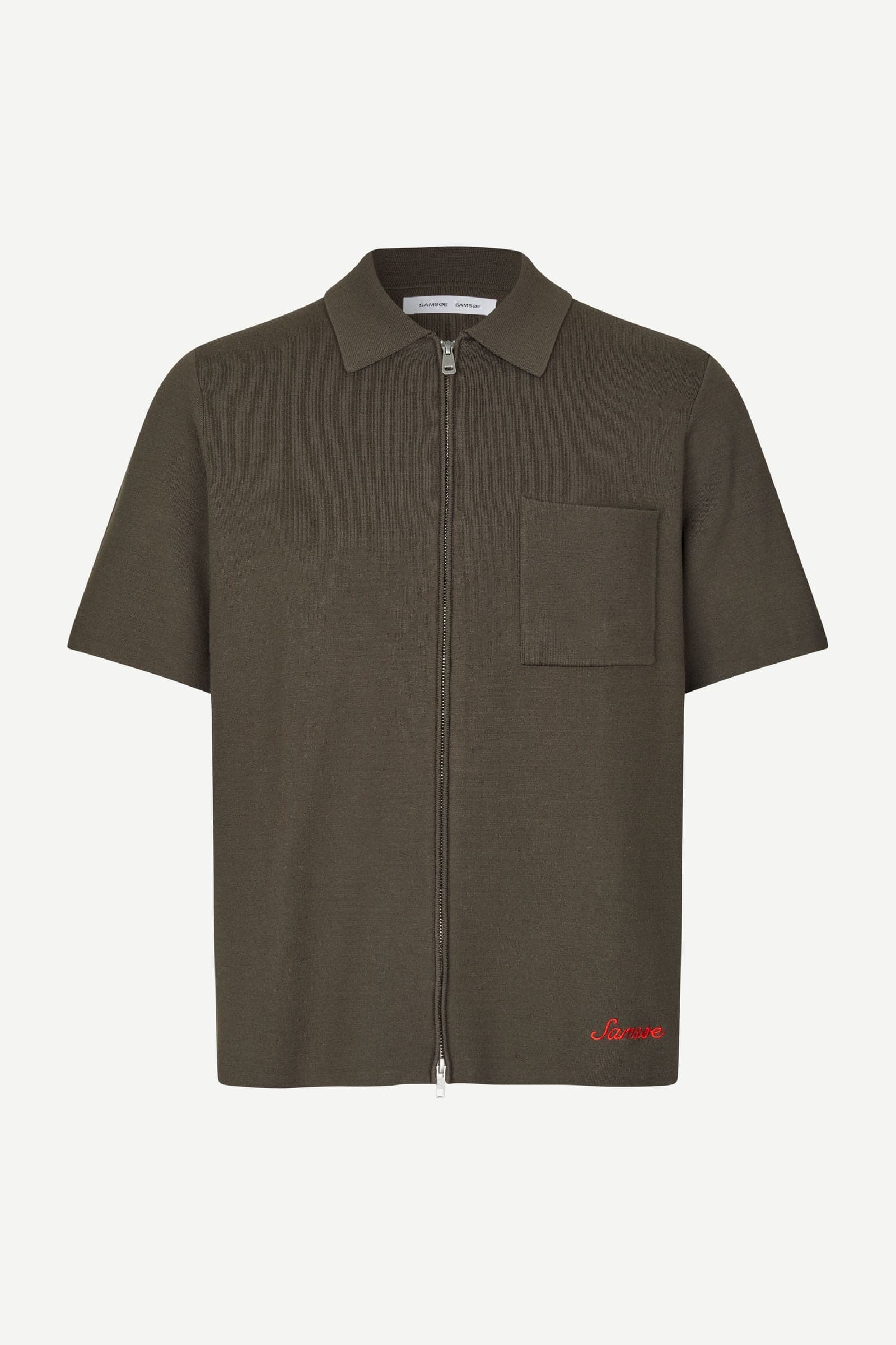 Sarico zip shirt ss 15825 Black Olive
