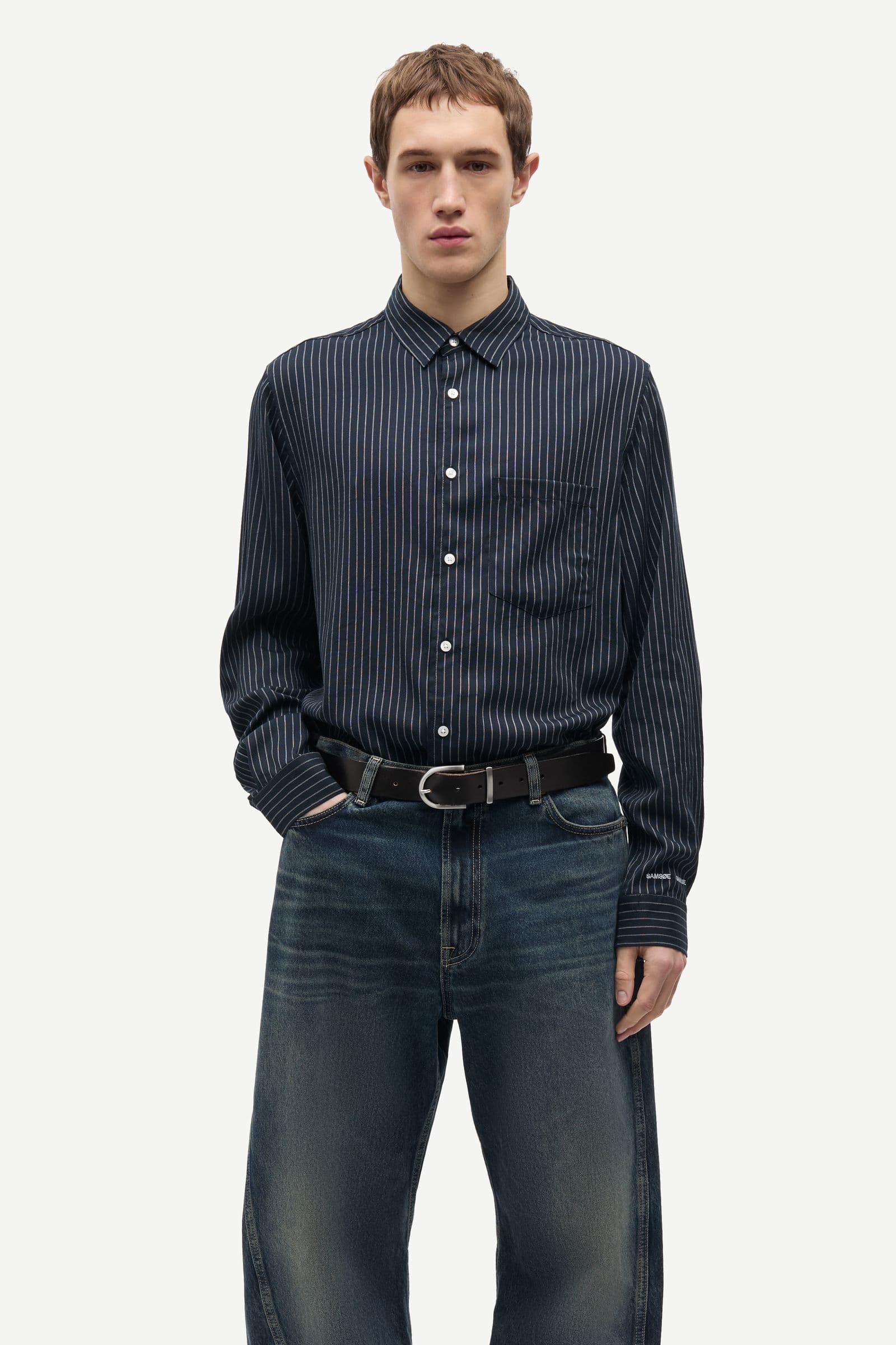Saryan P shirt 16067 Salute Pinstripe