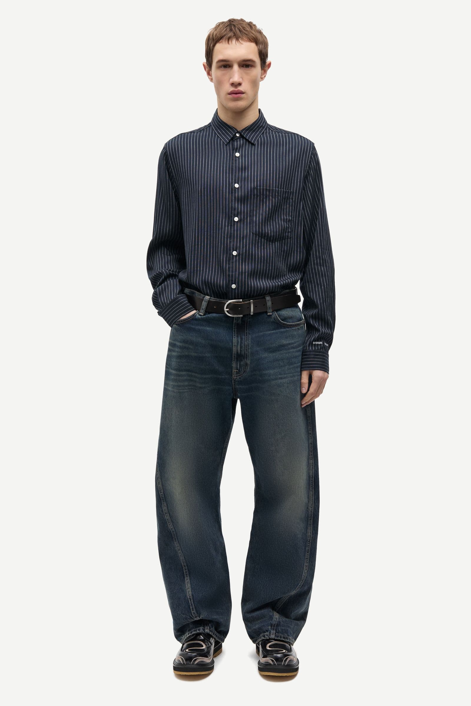 Saryan P shirt 16067 Salute Pinstripe