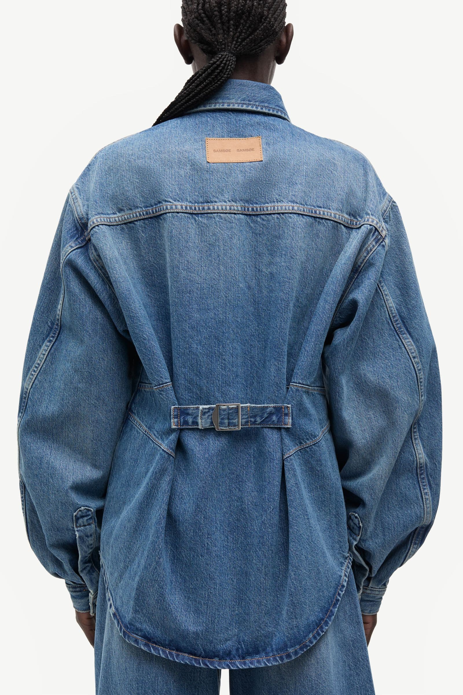 Saharp seam shirt 16141 Sephia blue