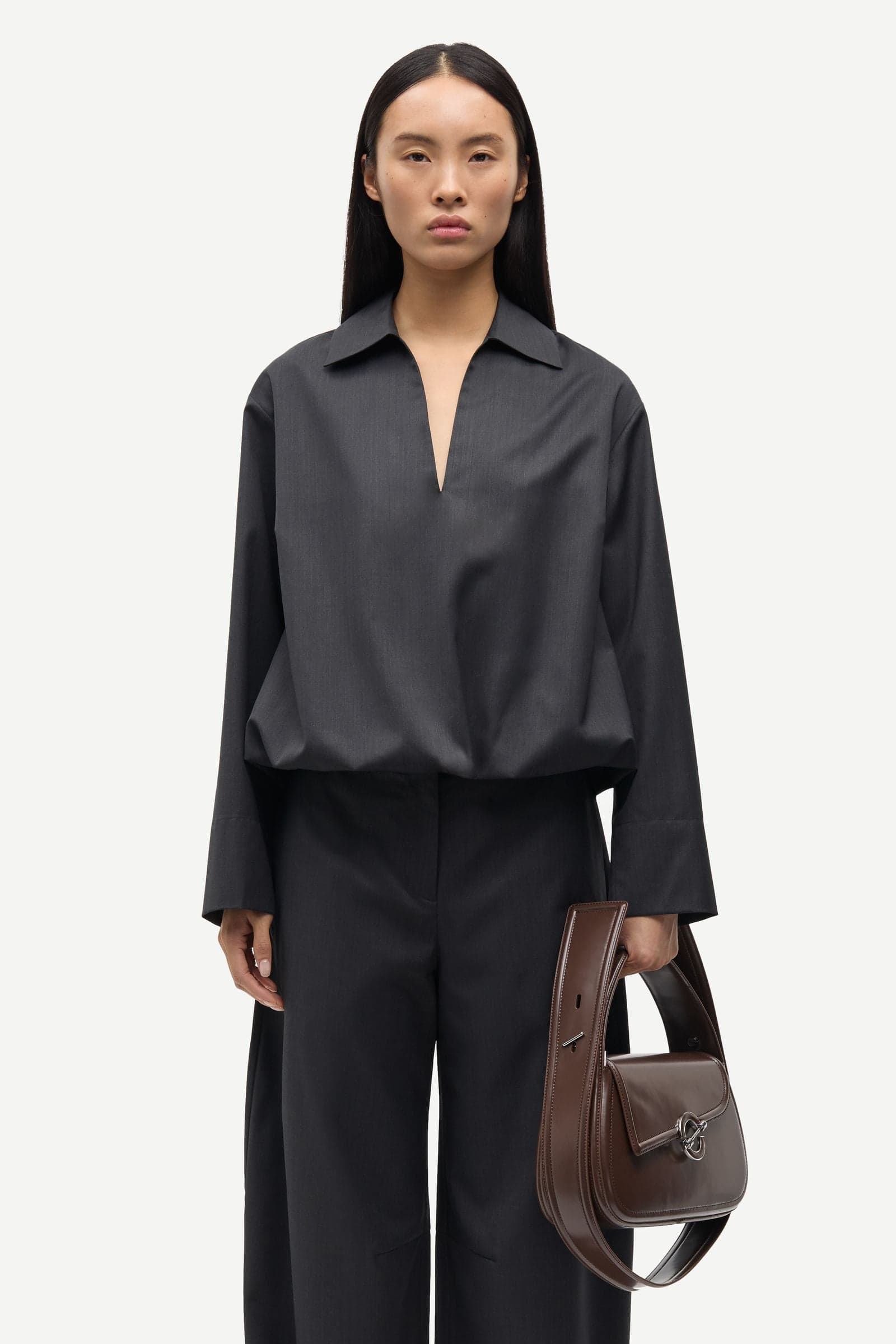 Sadaphne shirt 16248 Black Mel.