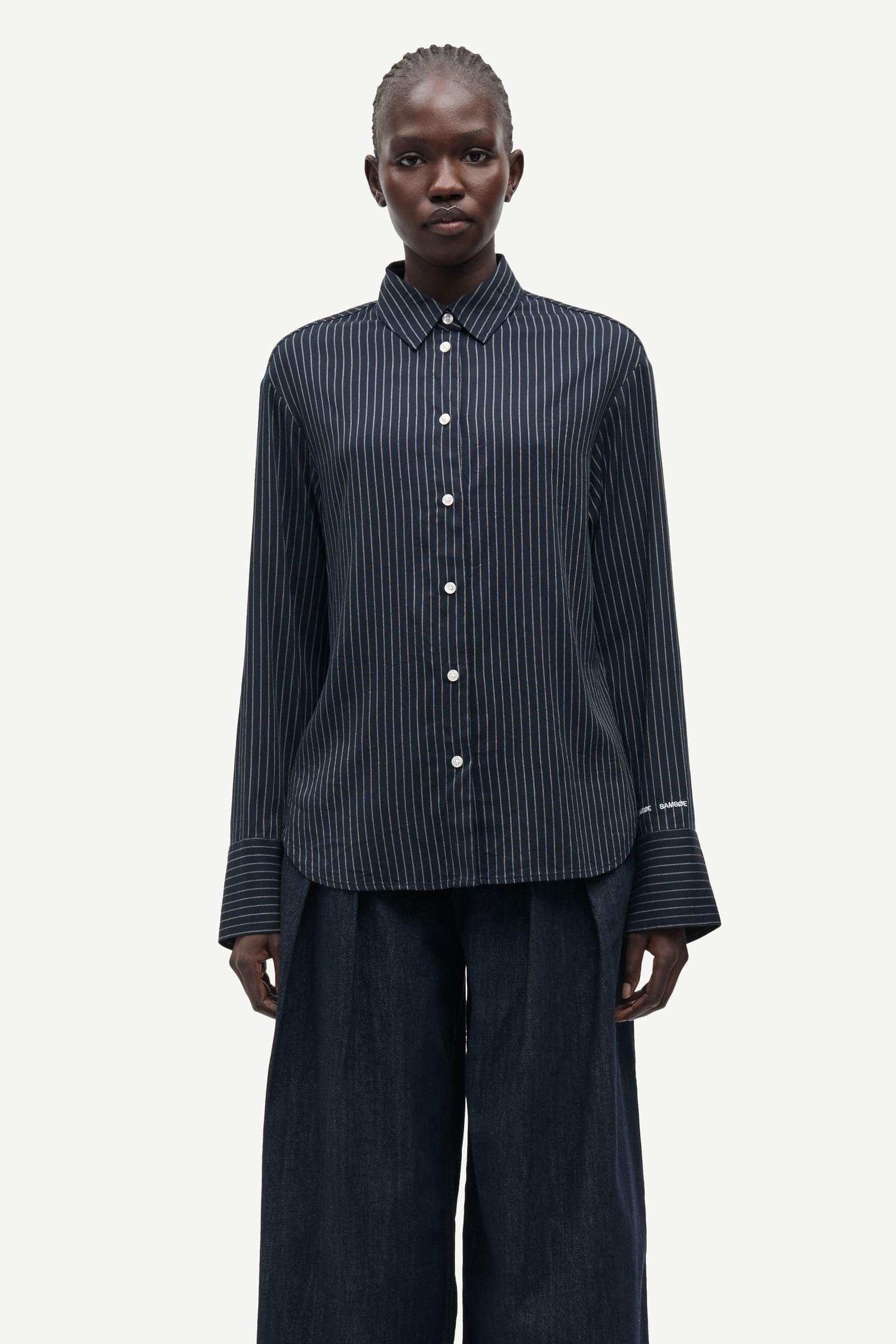 Saryanna shirt 16067 Salute Pinstripe