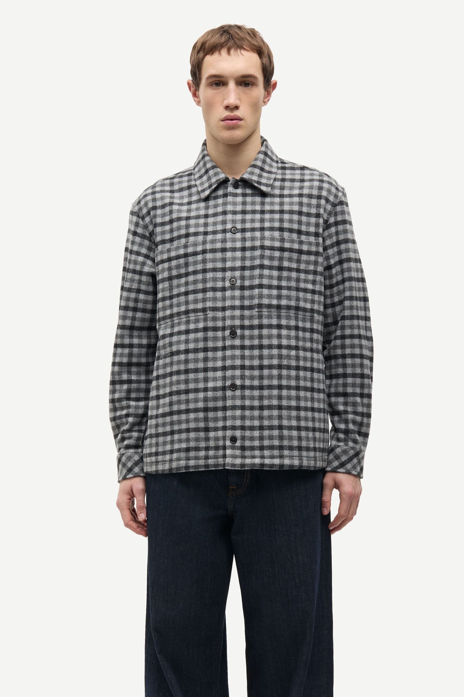 Sacastor X O overshirt 14089 Grey Mel. Ch.