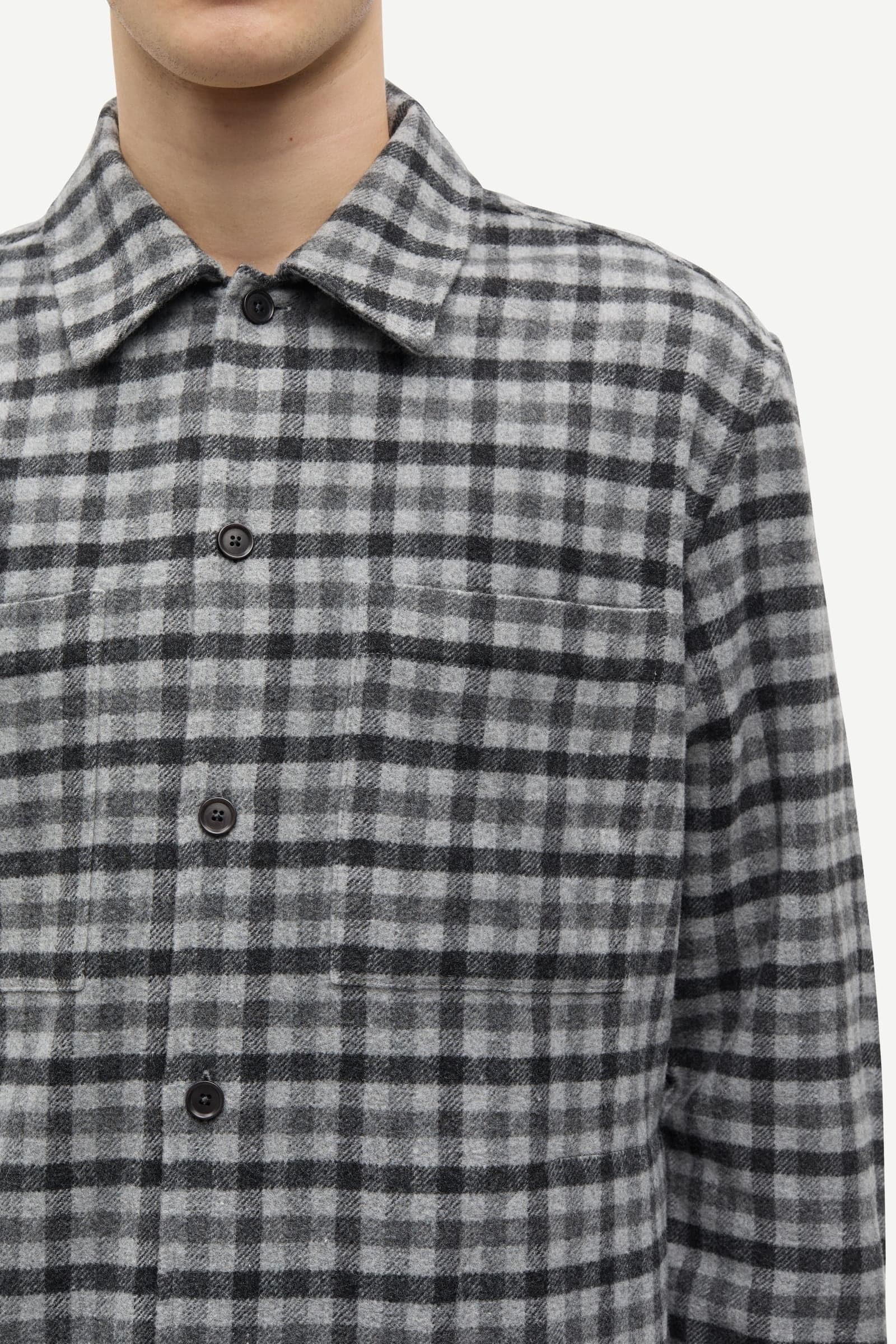 Sacastor X O overshirt 14089 Grey Mel. Ch.