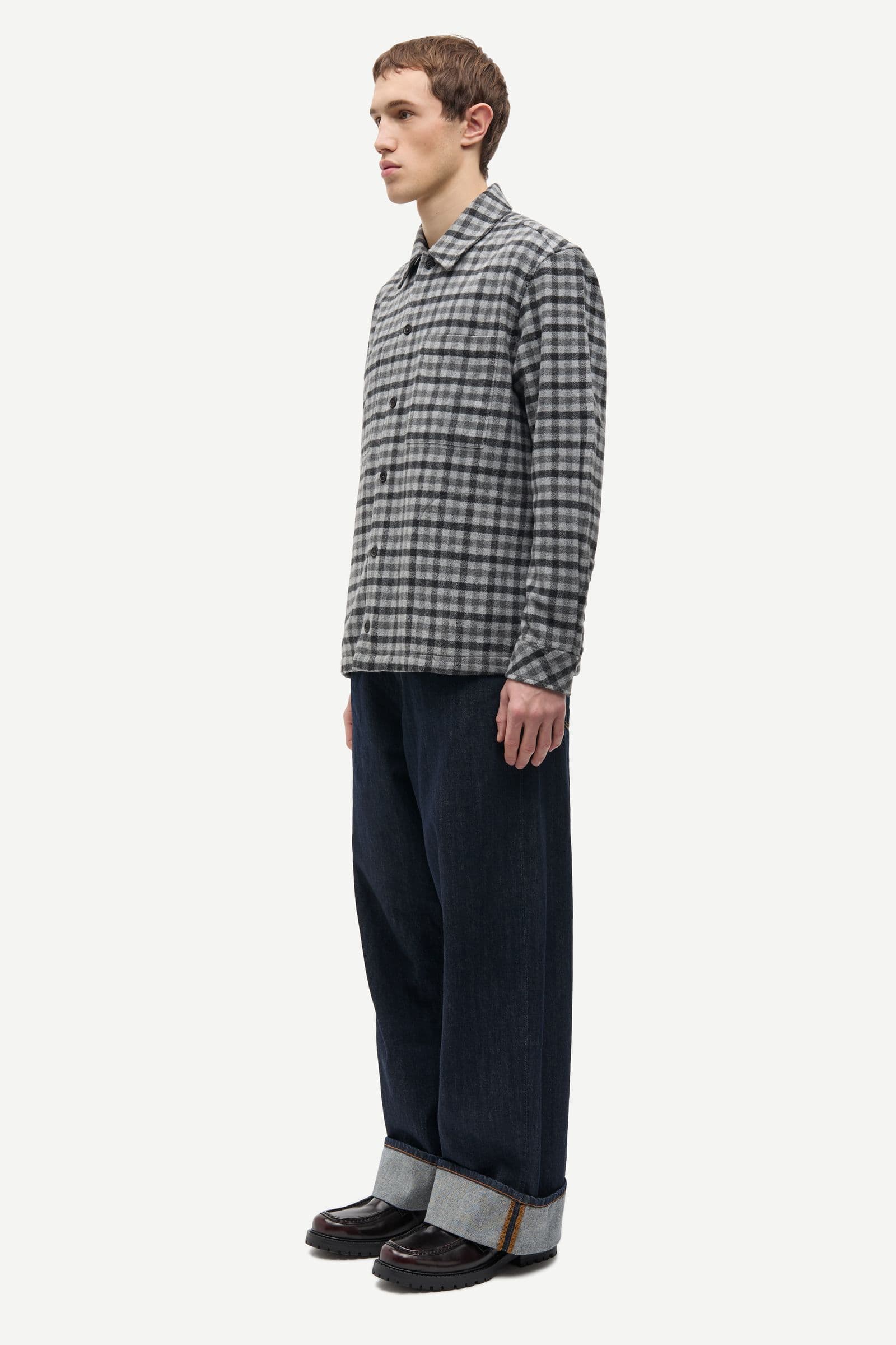 Sacastor X O overshirt 14089 Grey Mel. Ch.