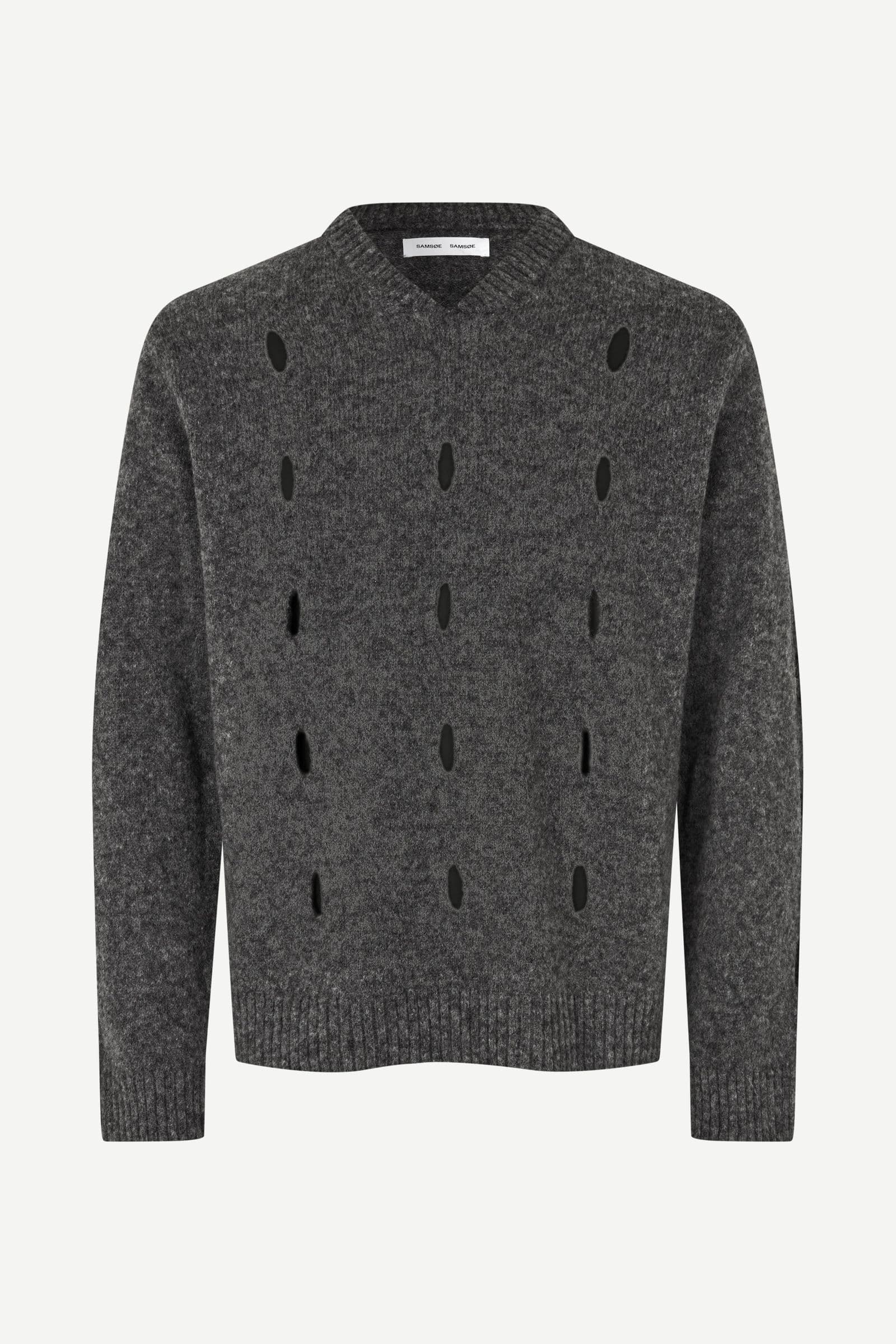 Saklas v-neck 16097 Dark grey mel.