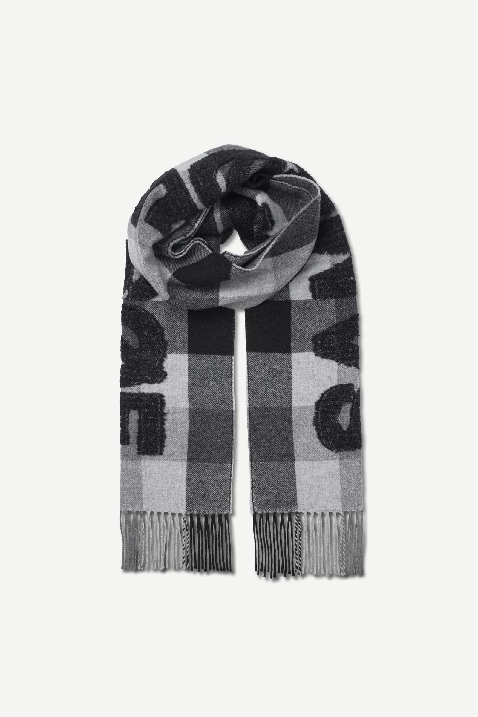 Sasamsoe scarf 16157 Grey Mel. Ch.