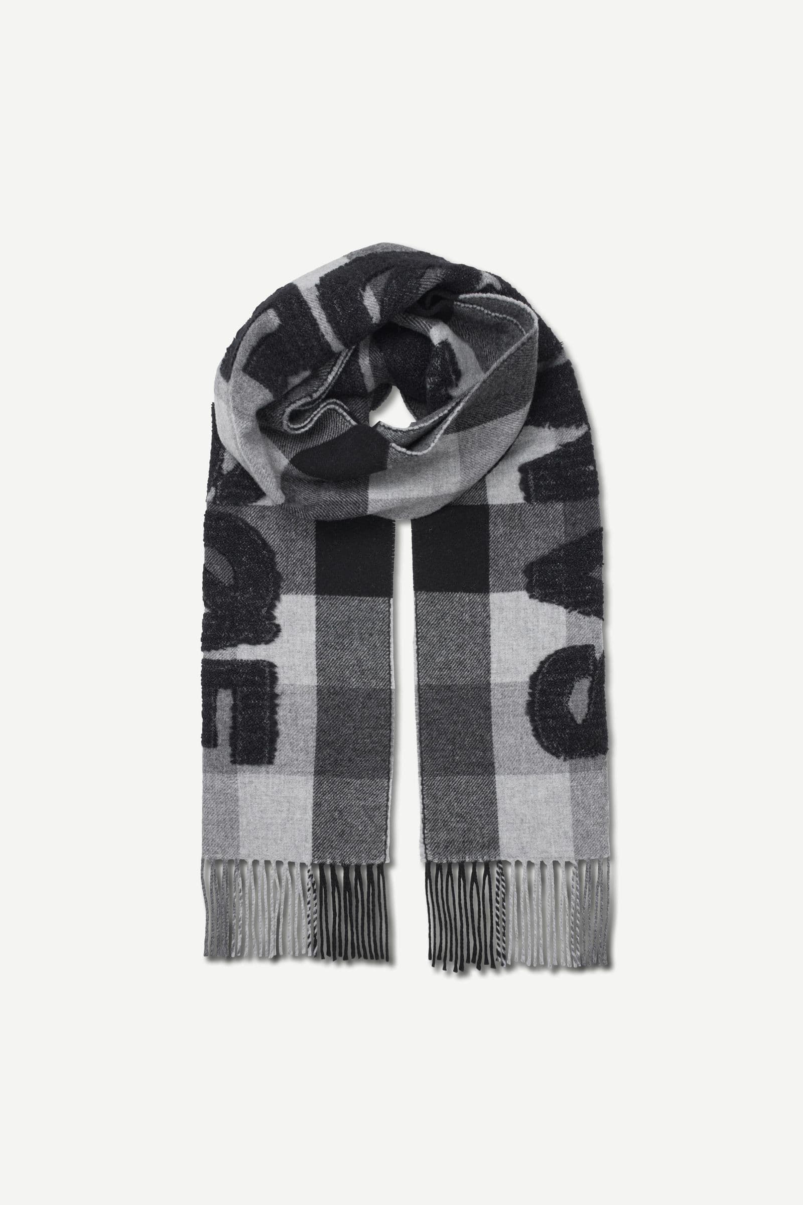 Sasamsoe scarf 16157 Grey Mel. Ch.