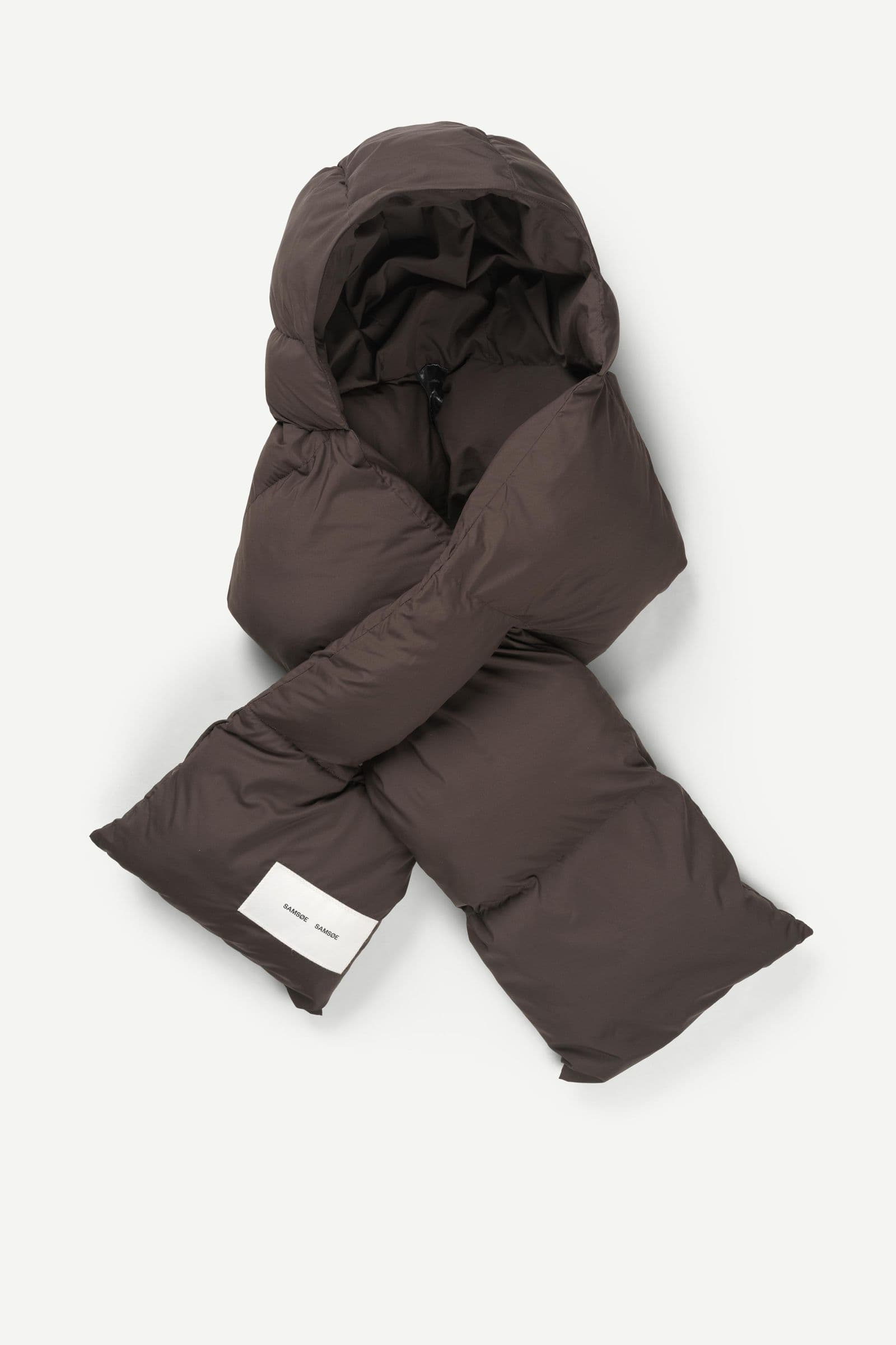 Satony hooded scarf 16159 Mulch