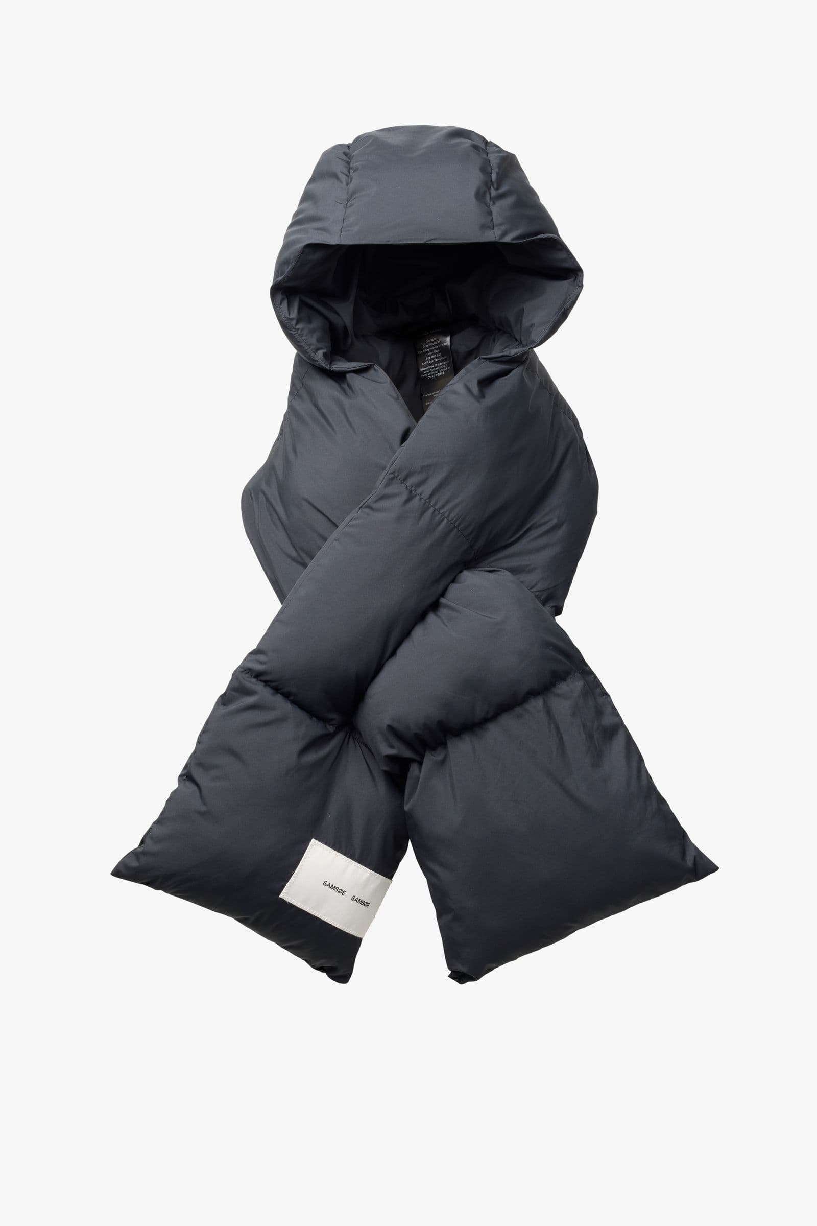 Satony hooded scarf 16159 Black