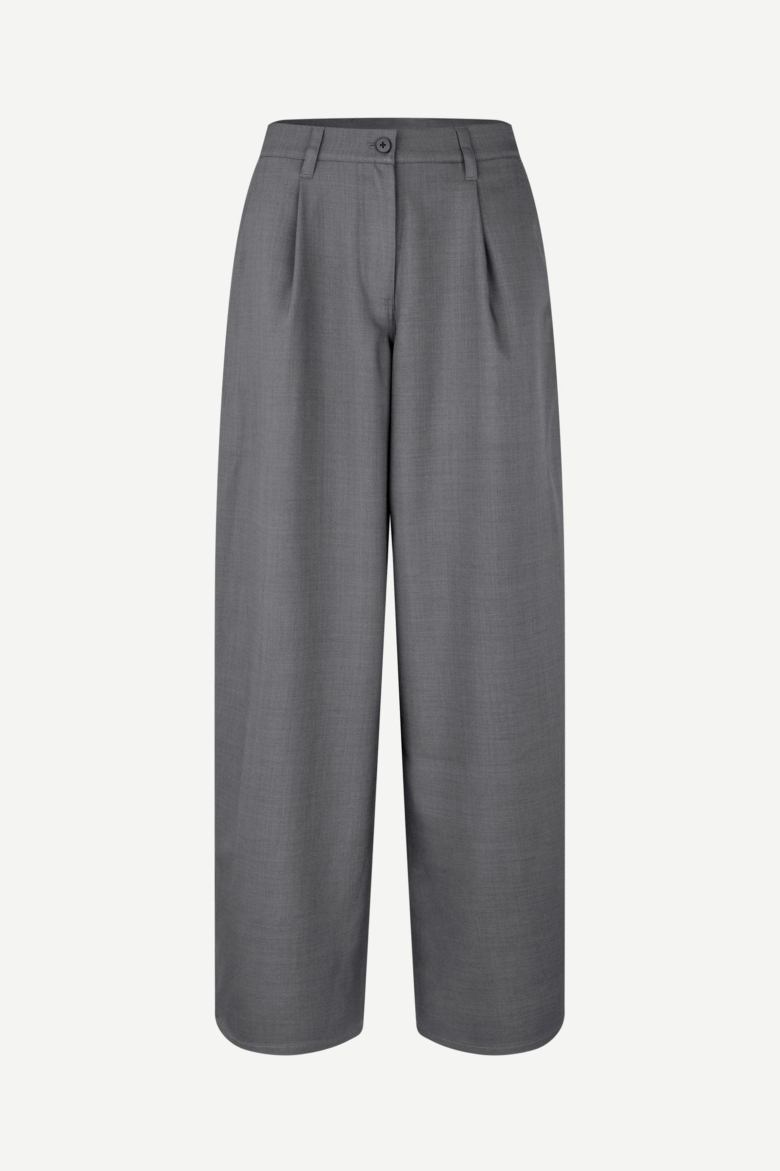 Saharper pleat trousers 16178 Dark grey mel.