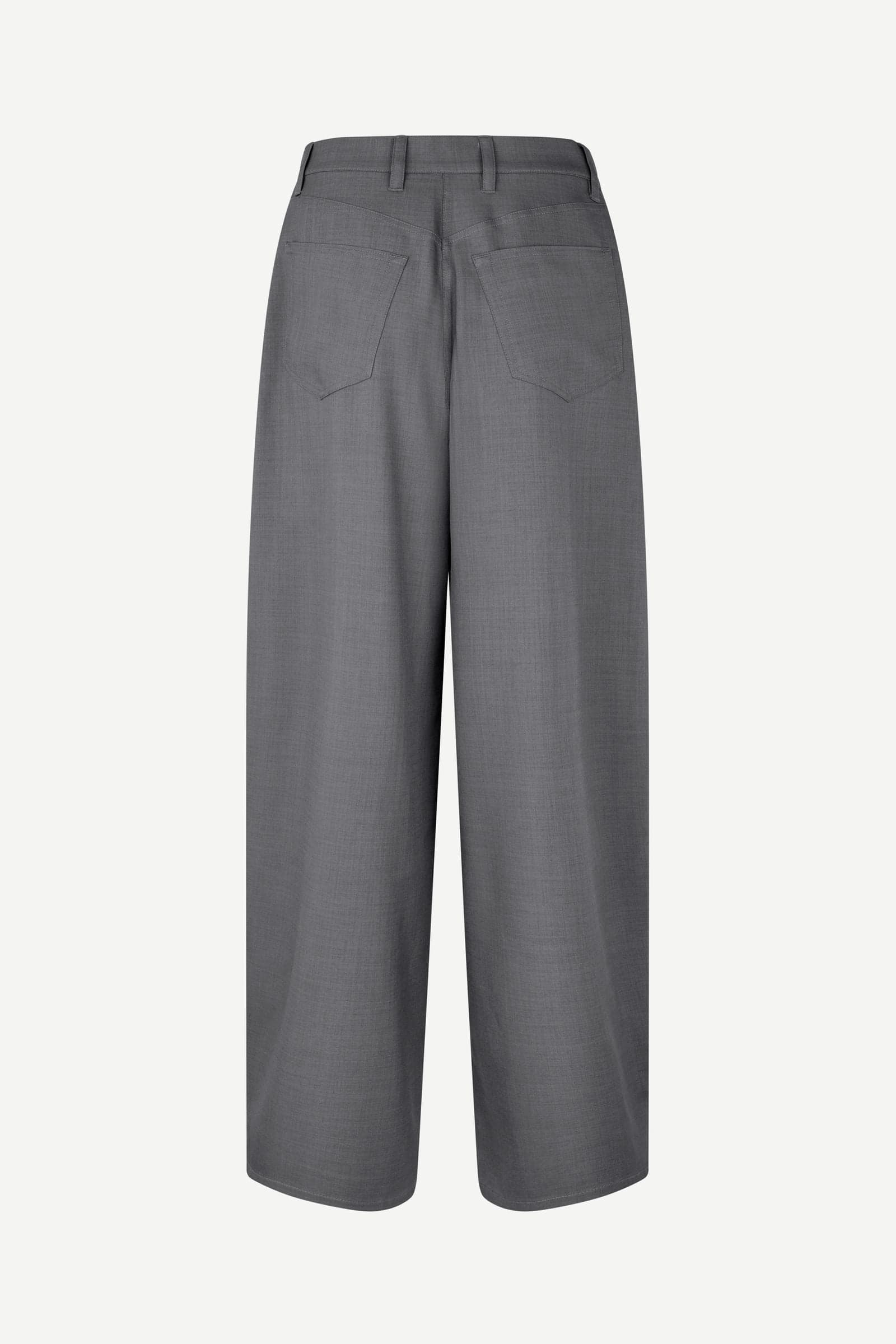 Saharper pleat trousers 16178 Dark grey mel.