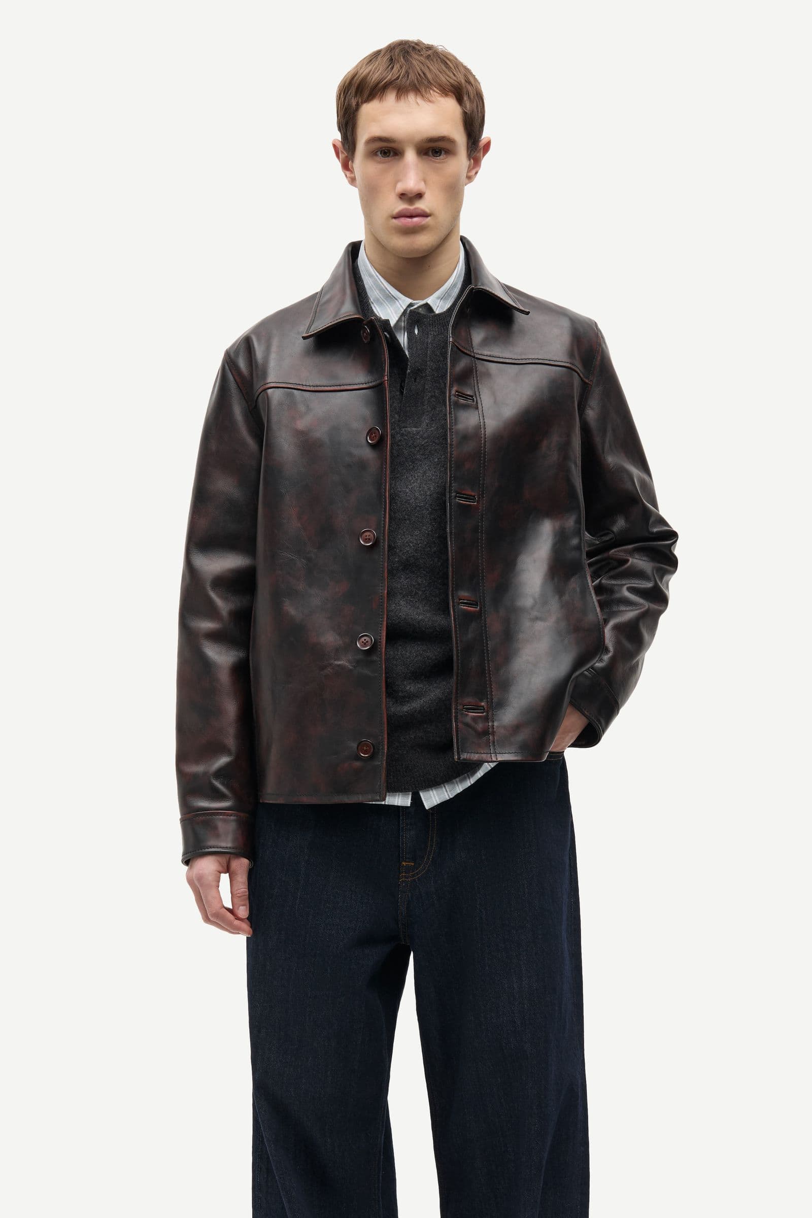 Samilton b jacket 16132 Washed brown