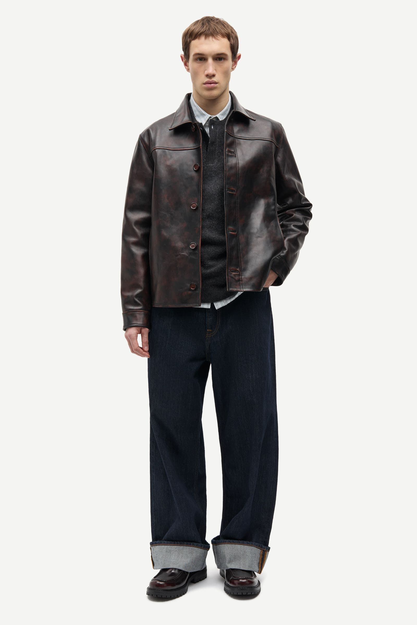 Samilton b jacket 16132 Washed brown