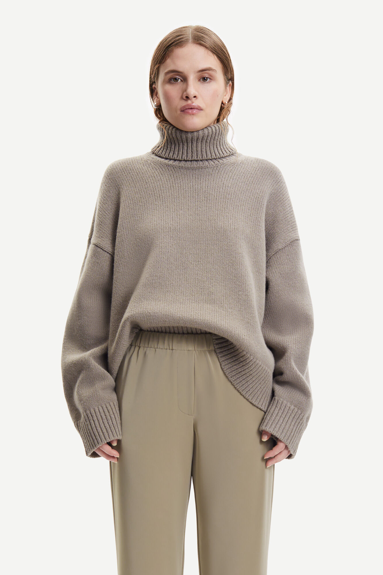 JOSEPH Wool Cardigan Stitch Zip Through Jumper in Camel Natural Womens Jumpers and knitwear JOSEPH Jumpers and knitwear 
